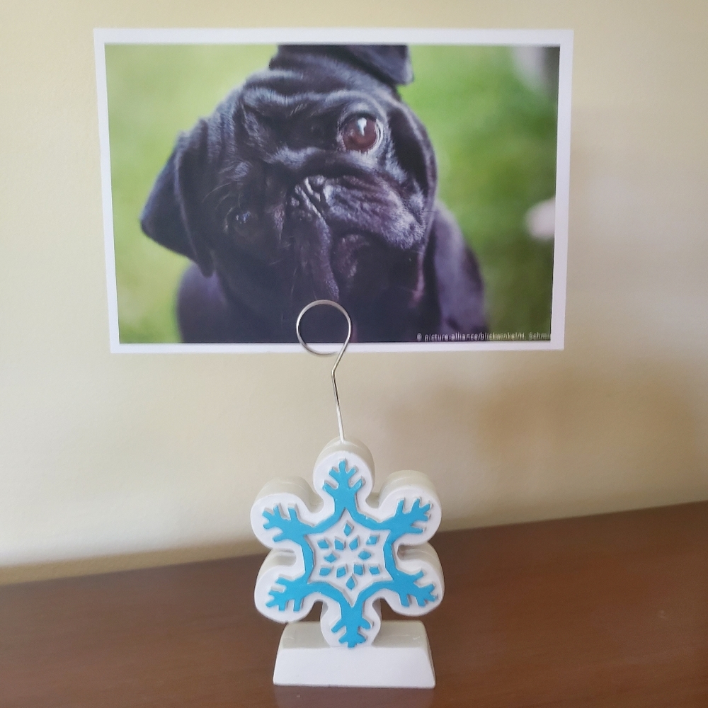 Snowflake Photo Stand / Balloon Holder